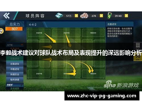 李毅战术建议对球队战术布局及表现提升的深远影响分析