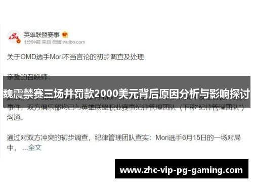 魏震禁赛三场并罚款2000美元背后原因分析与影响探讨